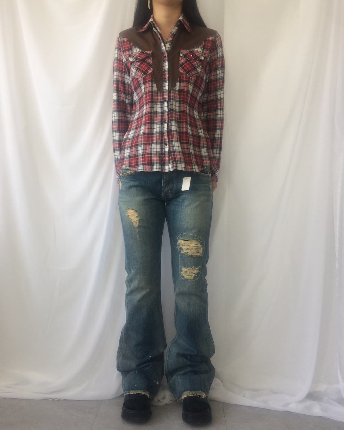 edwin Stud point damage washing denim pa 상품이미지10