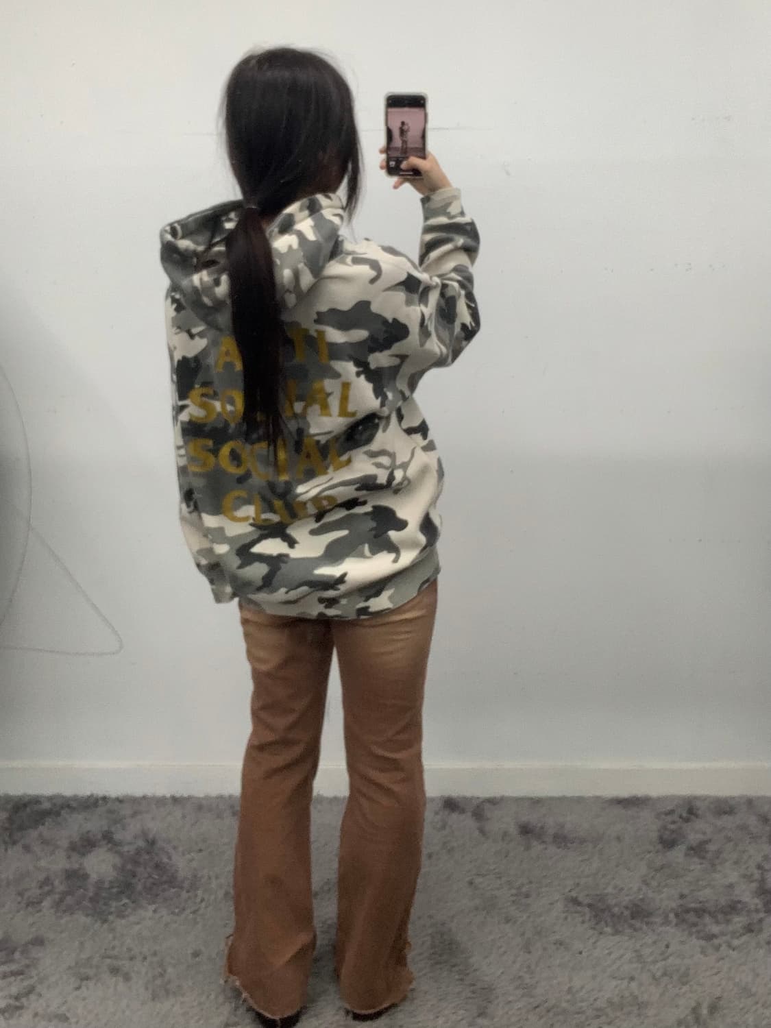 안티소셜 클럽 카모 후드티 상품이미지2