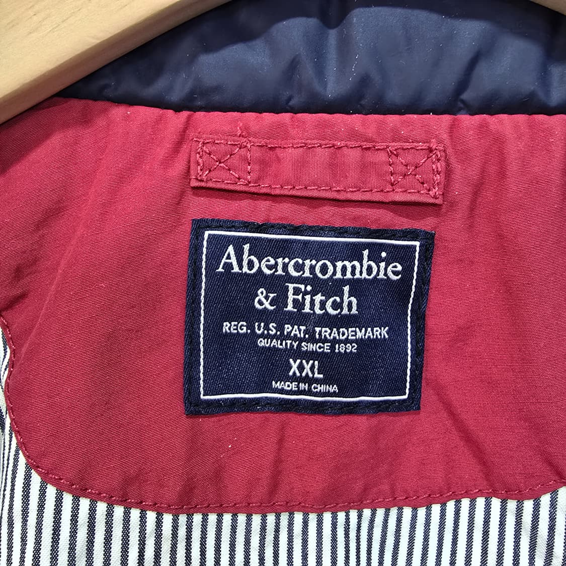 아베크롬비앤피치 후드 바람막이 레드 자 XXL 상품이미지6