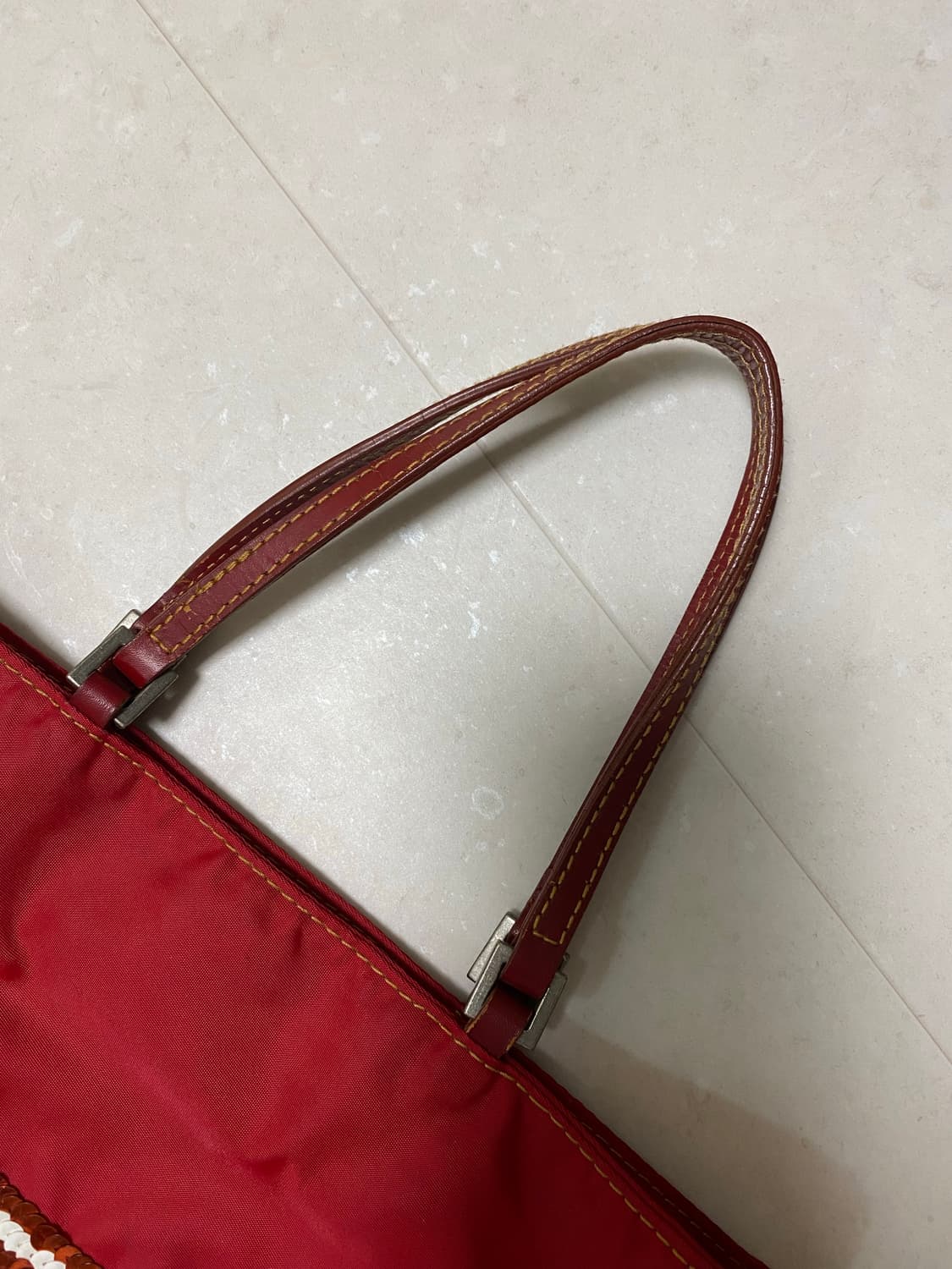 폴로 랄프로렌 레드 스팽글 토트백 상품이미지3