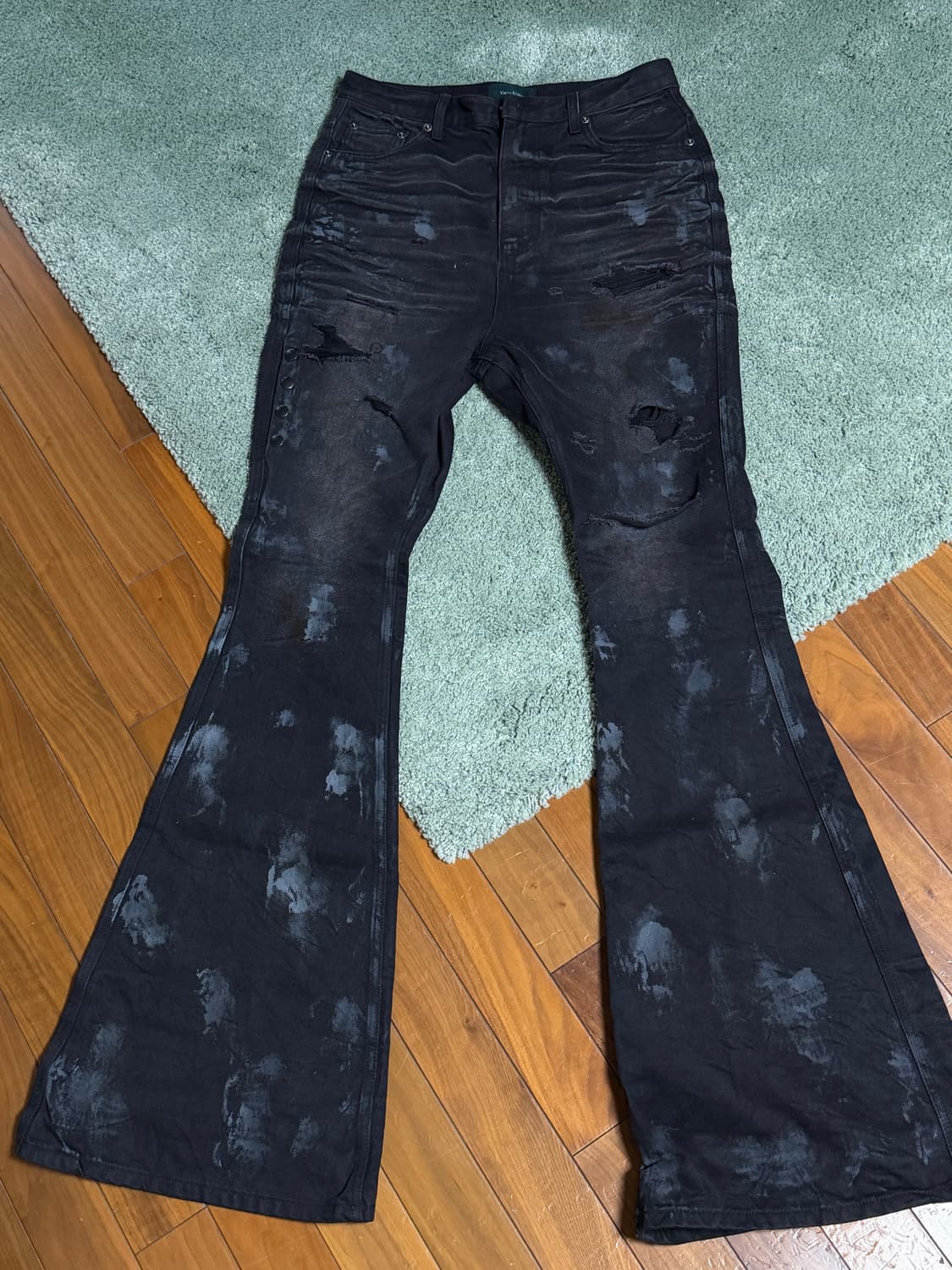 [0] 언더마이카 오일워싱 플레어팬츠 상품이미지1