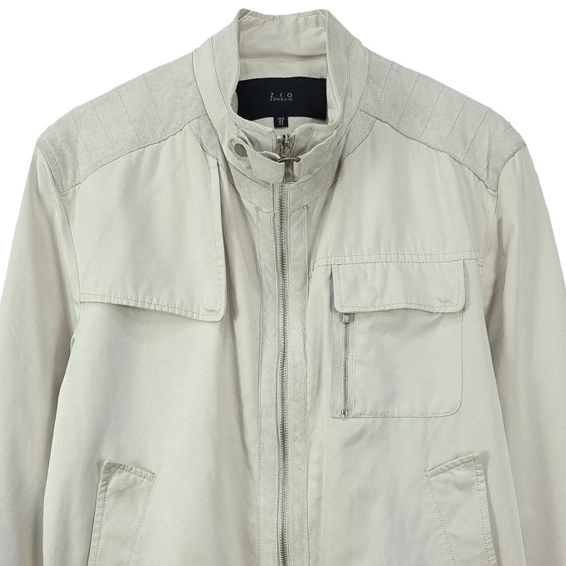 [지오송지오] 건플랩 하이넥 집업 자켓 아이보리 M19641 상품이미지4