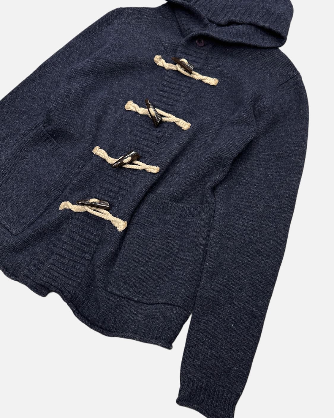 HARE navy wool duffle cardigan 상품이미지2