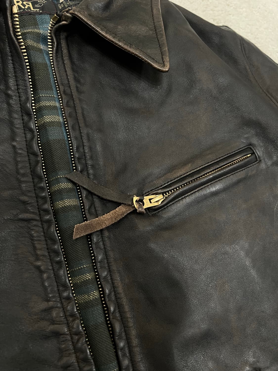 더블알엘 뉴스보이 가죽 자켓 상품이미지3