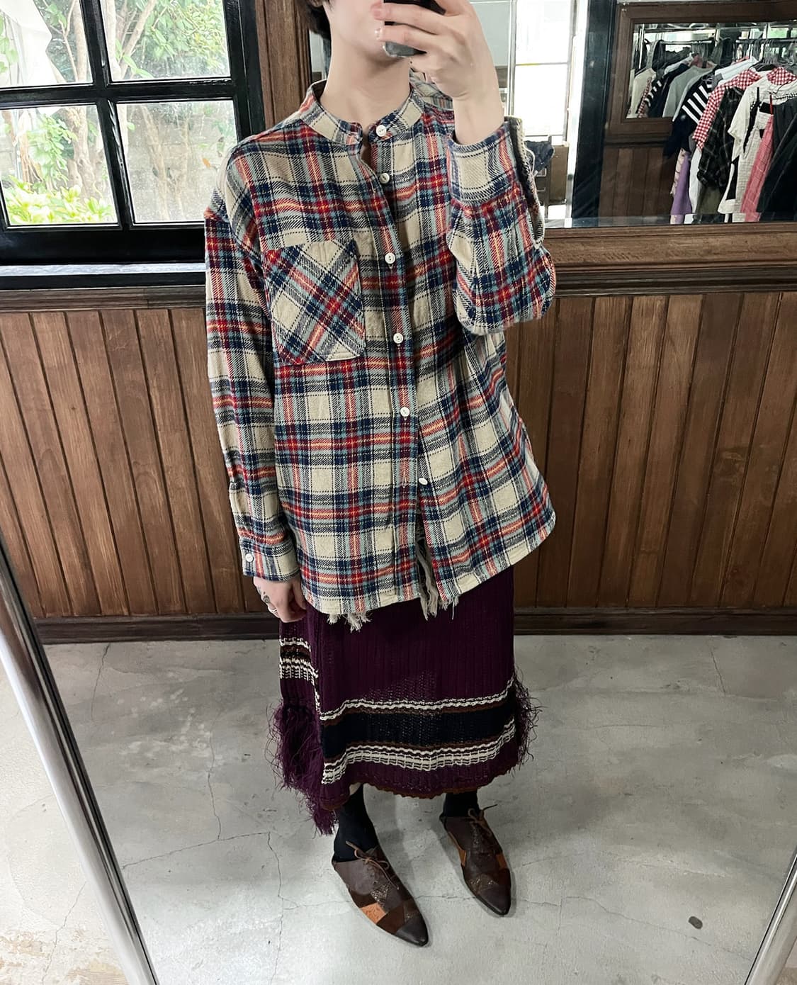 BEAMS BOY exclusive fabric check shirt 상품이미지4