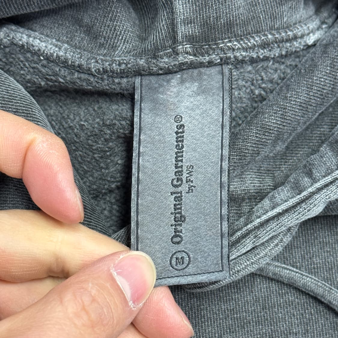 프리즘웍스 피그먼트 차콜 오버 후드 M 상품이미지4