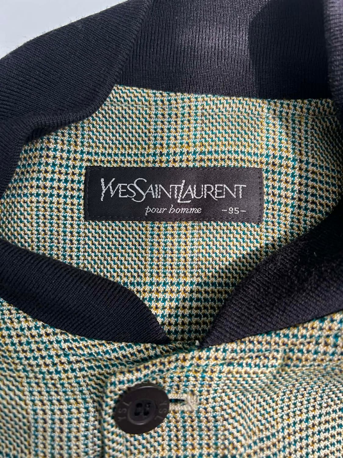 [95] 입생로랑 YSL 옴므 글랜 체크 블루종 자켓 상품이미지4