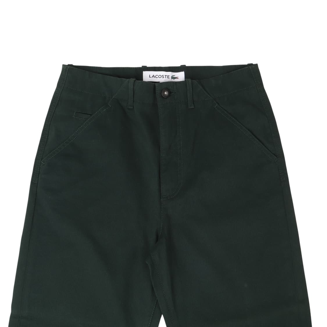 라코스테 다크 카키 텍스처드 코튼 팬츠 상품이미지2