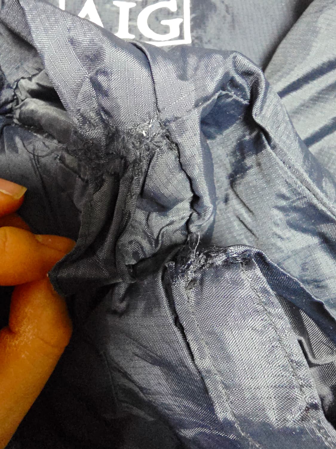 [나이키] 블록코어 근본 맨유 AIG 스폰서 올블랙 후드 바람막이 실측L 상품이미지7