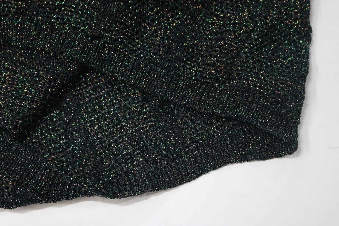 앤클라인 ANNE KLEIN 빈티지 글리터 메탈릭 니트 슬리브리스 베스트 상품이미지6