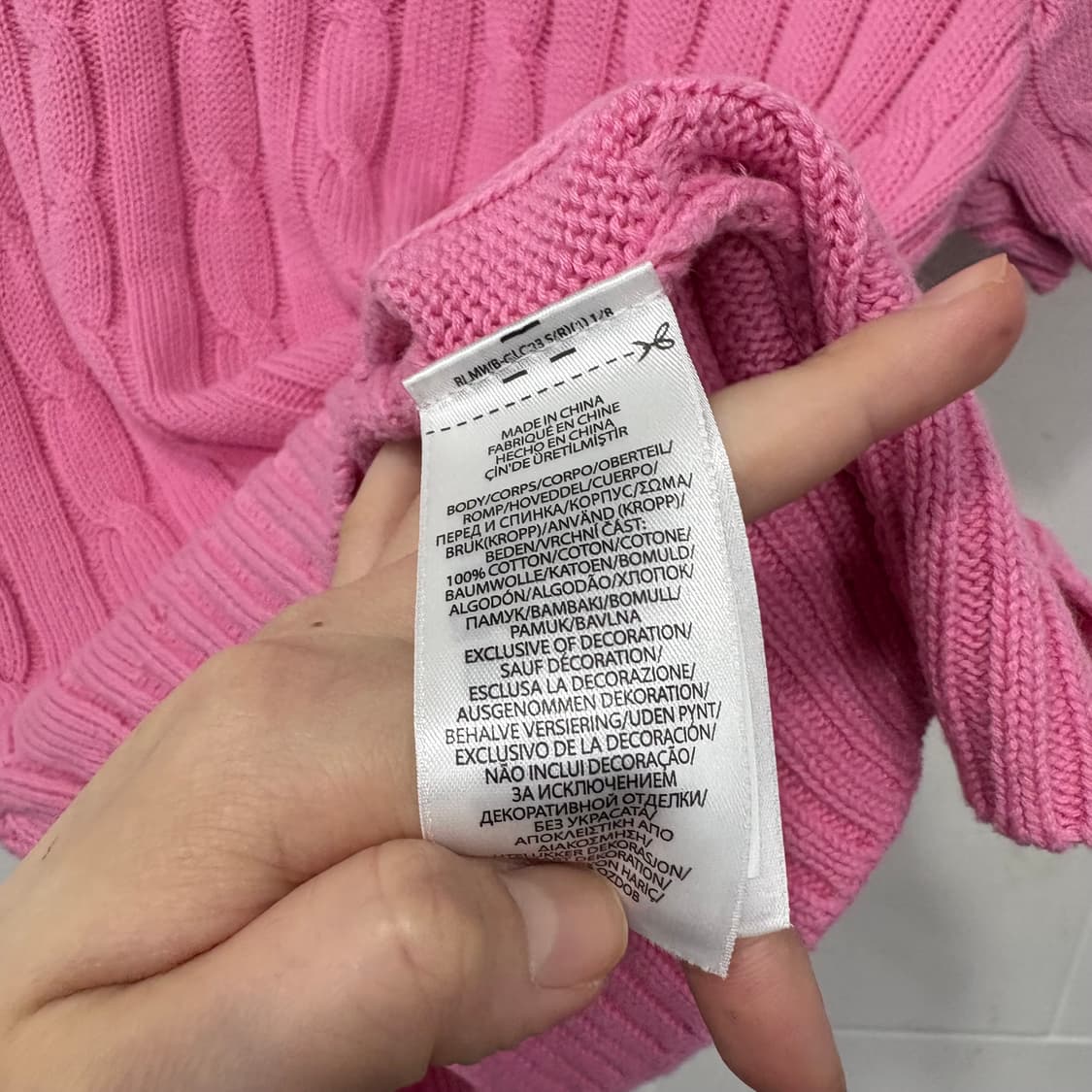 폴로랄프로렌 반팔 꽈배기니트 상품이미지4