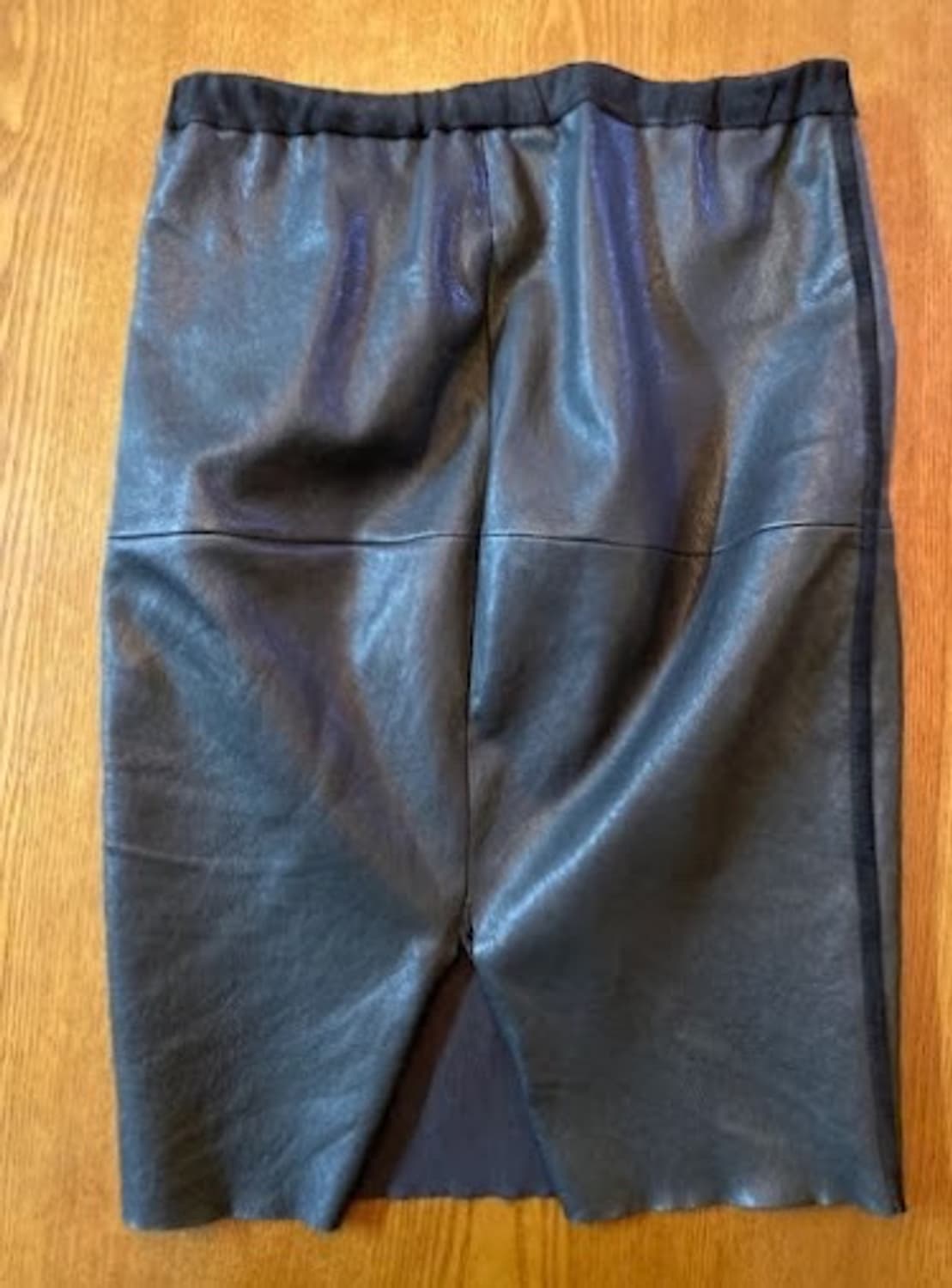 이자벨 마랑(Isabel Marant) 램스킨 레더 배색 슬릿 스커트 3 상품이미지4