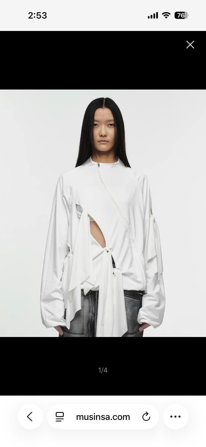 나체 타이 져지 자켓 화이트(Nache Tie Jersey Jacket) 상품이미지7