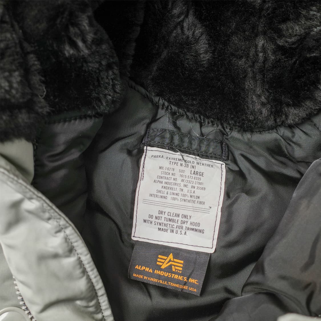 1990's Alpha N-3B Light Grey Parka 상품이미지5