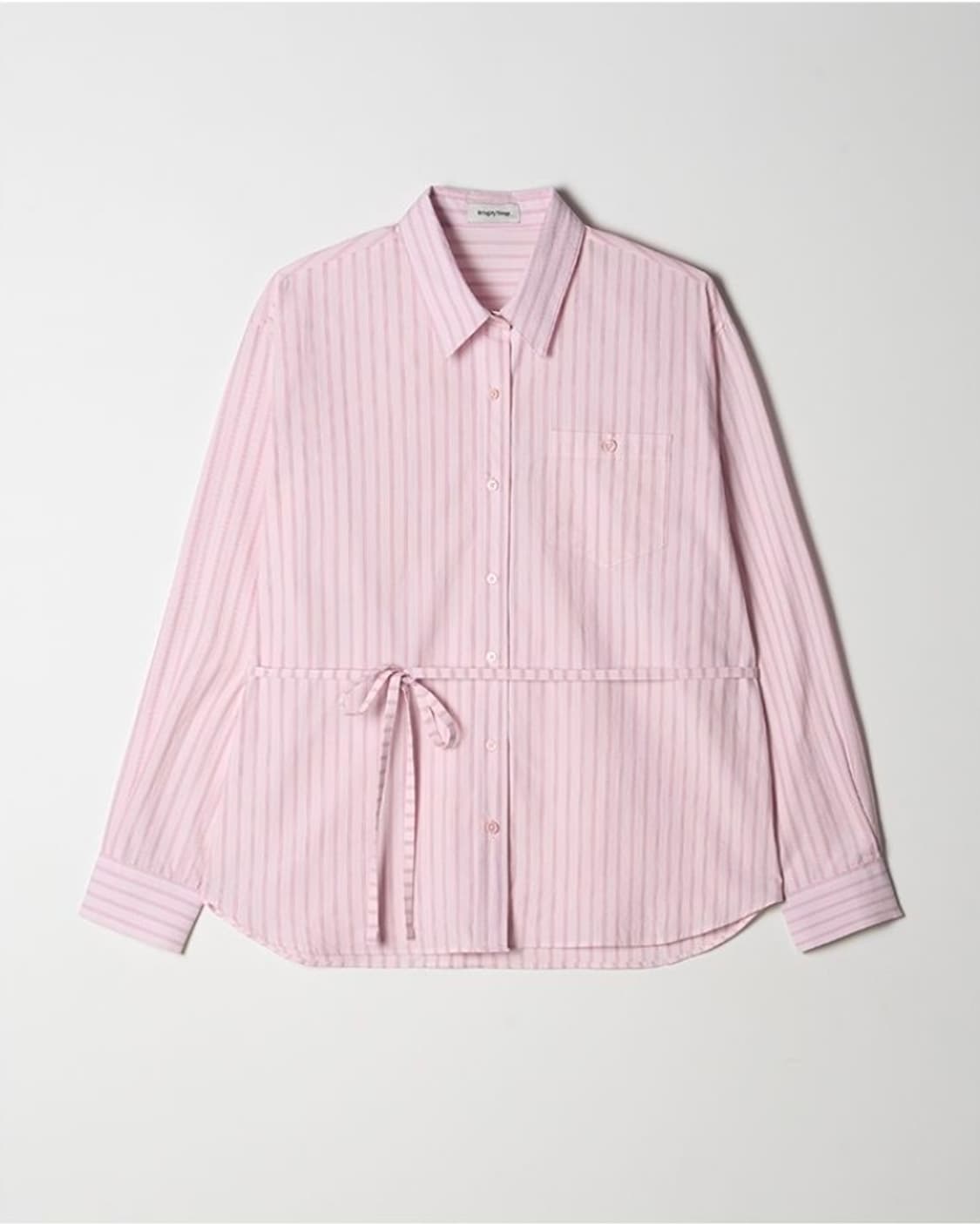 브링마이띵즈 타이 스트라이프 셔츠 핑크 상품이미지1