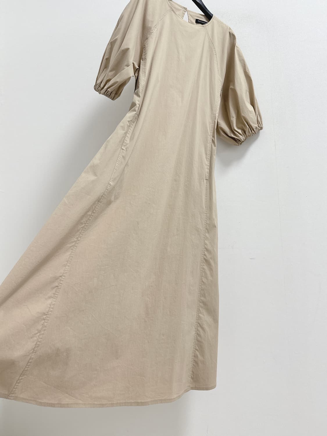 리파인드902 벌룬 슬리브 롱 원피스 상품이미지8