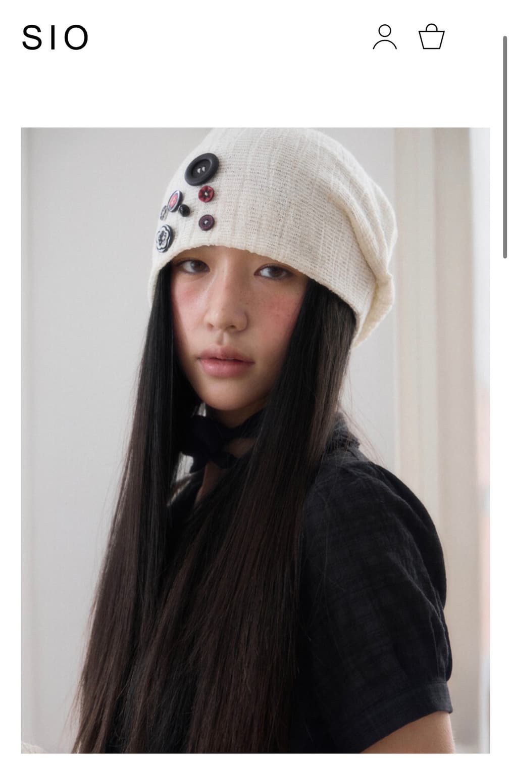 시오서울 BUTTON POINT BEANIE [IVORY] 상품이미지2