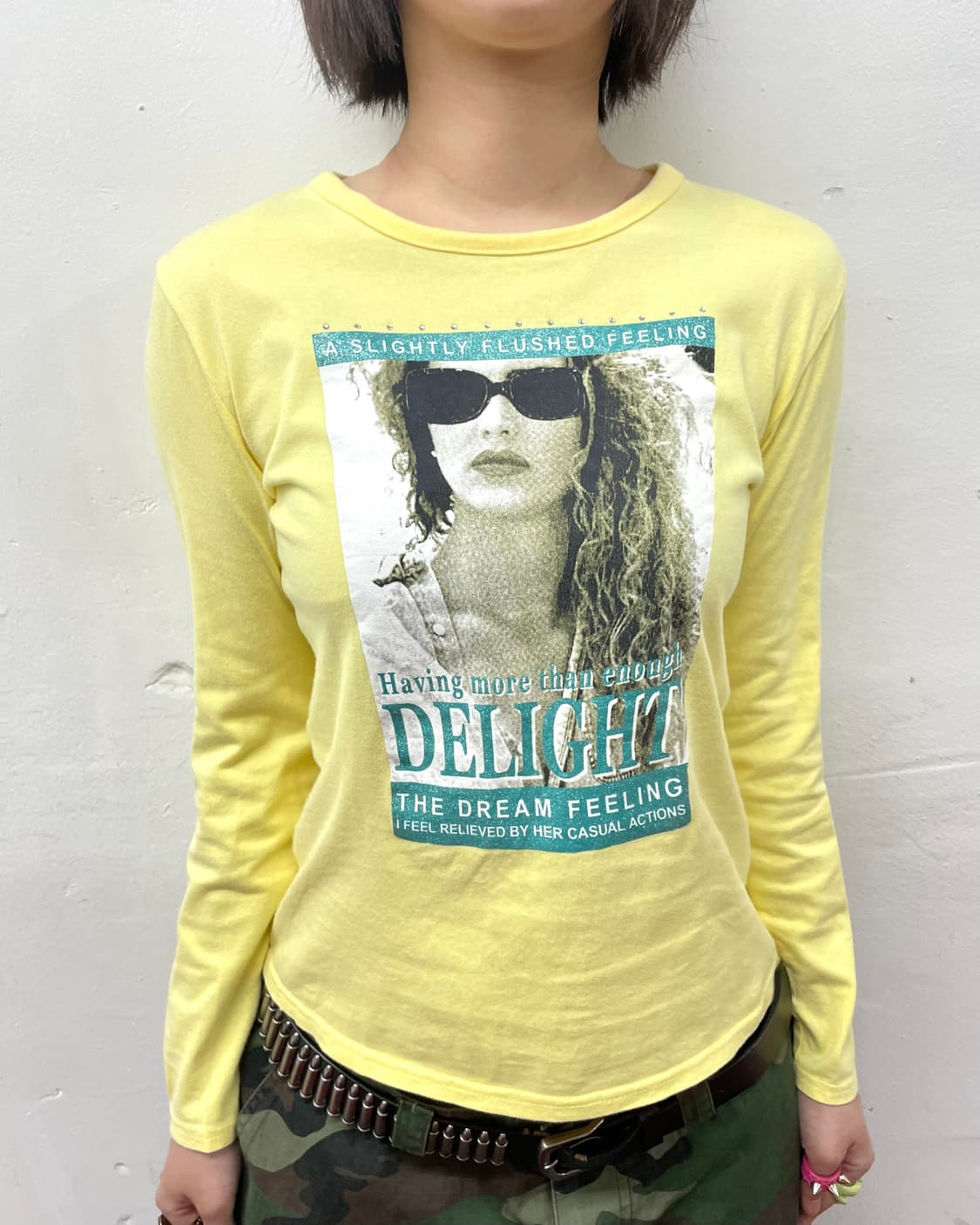 Retro Girl Cubic Yellow Long-Sleeved 상품이미지3