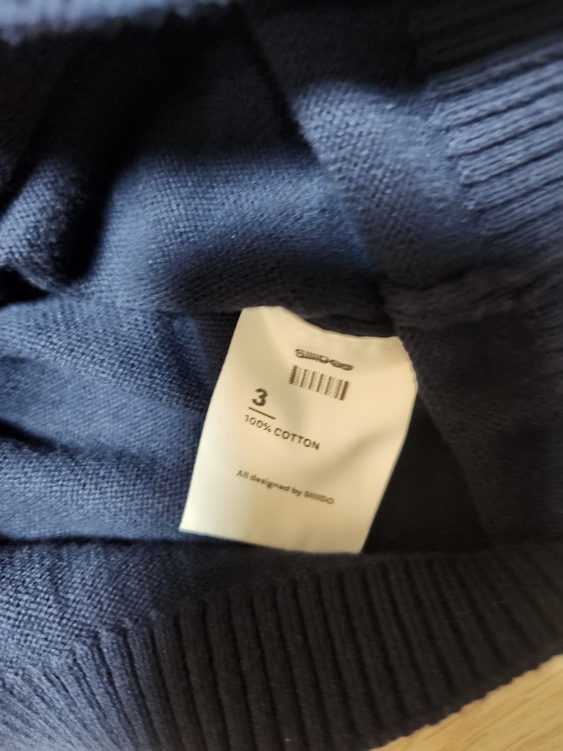 [시도] EVERYWHERE 라운드넥 니트 다크네이비 3사이즈 상품이미지5