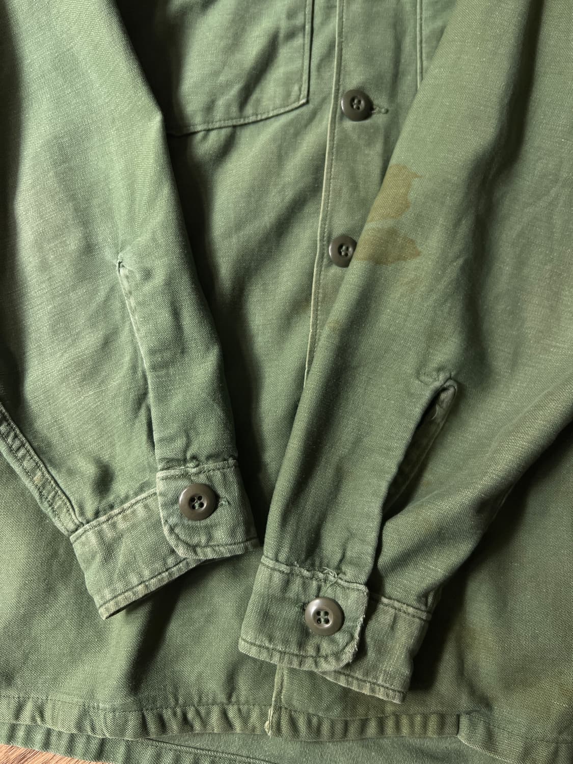 [M]60's 오리지널 U.S ARMY OG-107 더티워싱 셔츠 상품이미지7