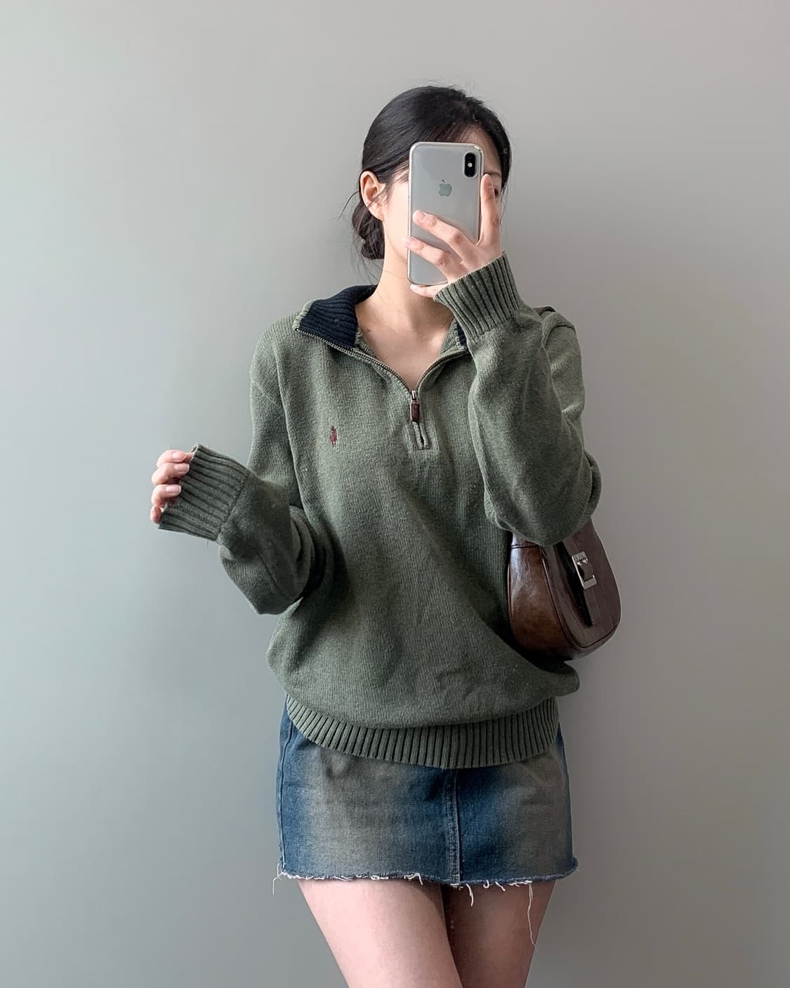 폴로 반집업 니트 상품이미지3