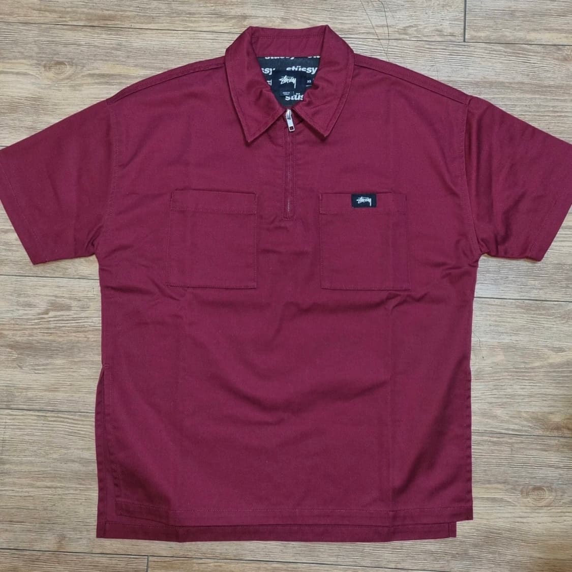 스투시 버건디 반팔 셔츠 상품이미지2