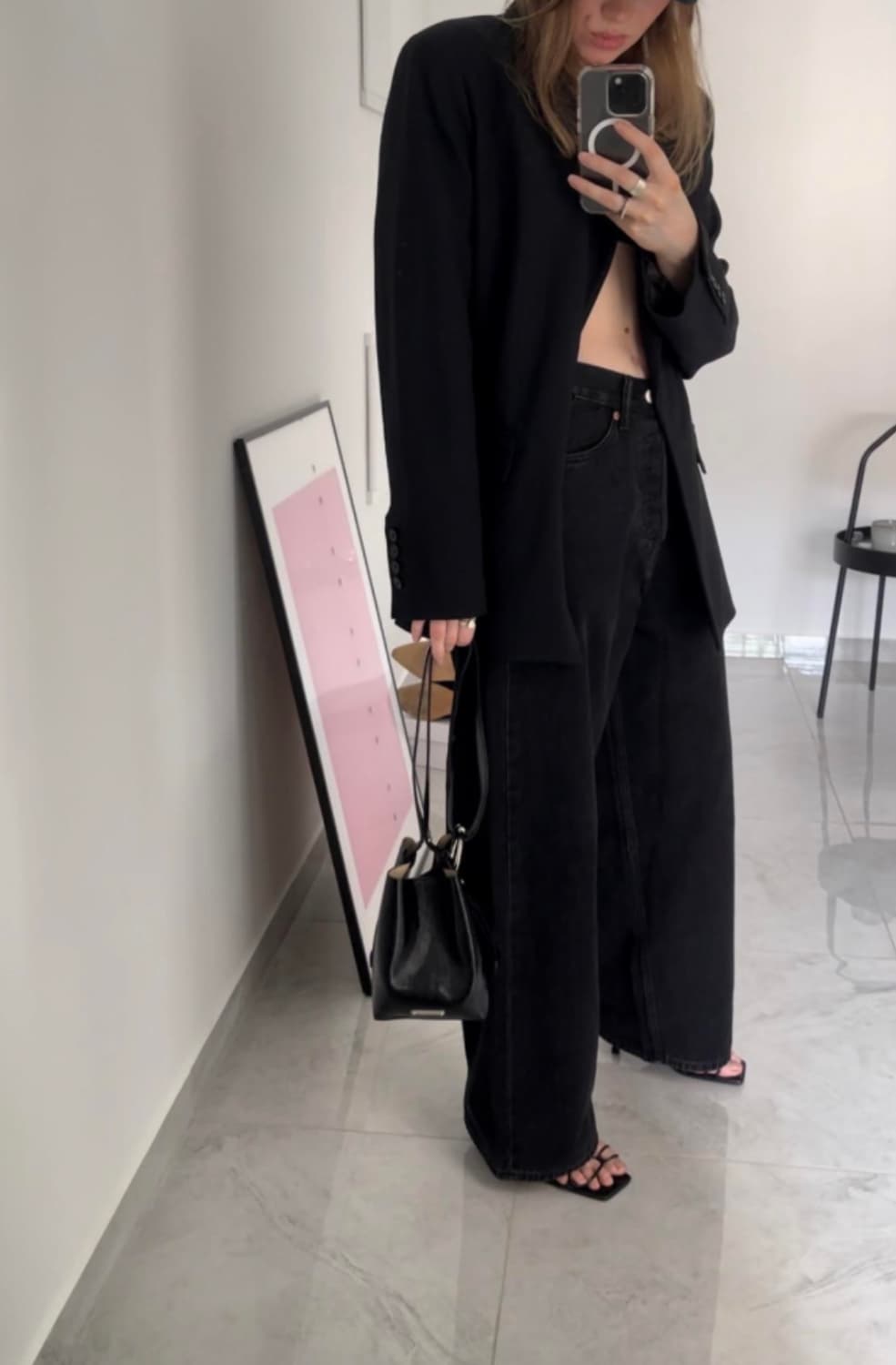 ASTRO BAGGY JEANS 배기 데님 블랙 28/32 상품이미지5