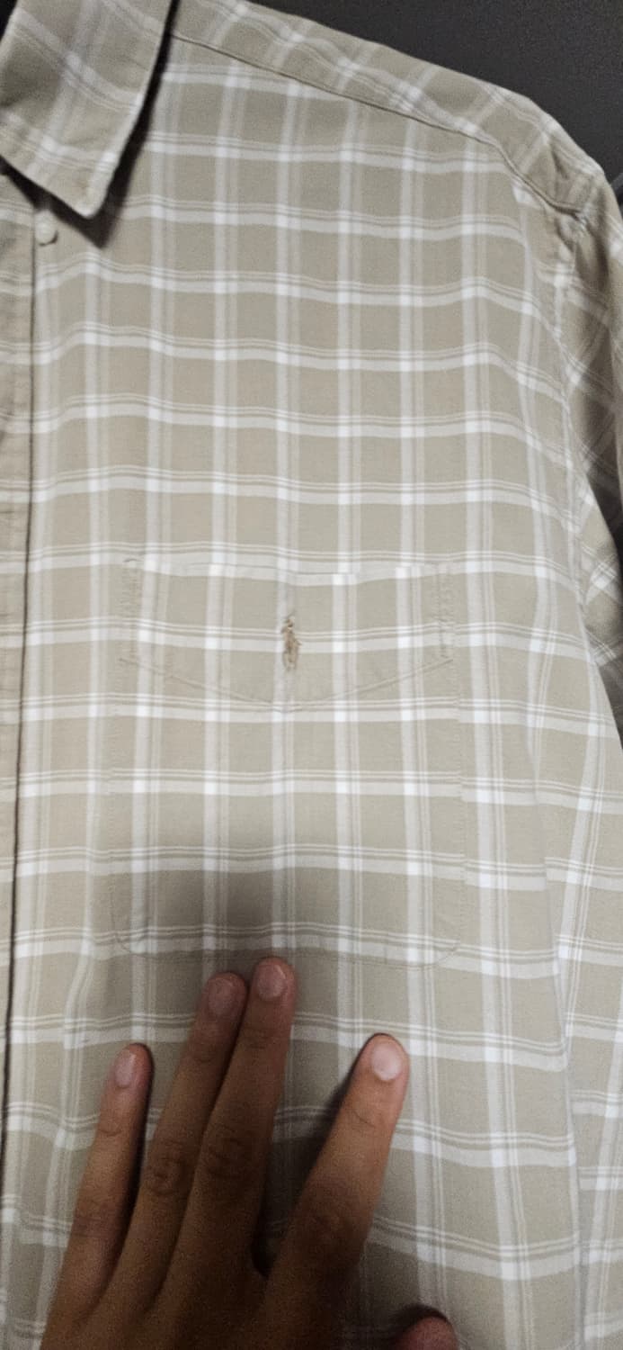 (XL)폴로 반팔 체크셔츠팝니다. 상태양호 상품이미지3