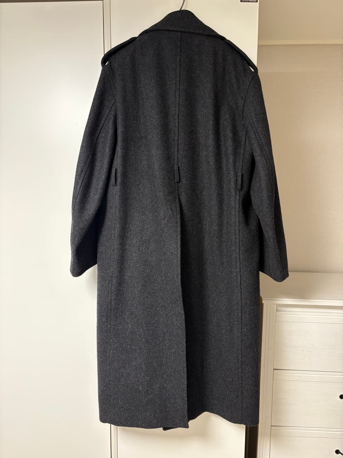 마르니 오버사이즈 차콜 그레이 더블 코트(48사이즈) 상품이미지2