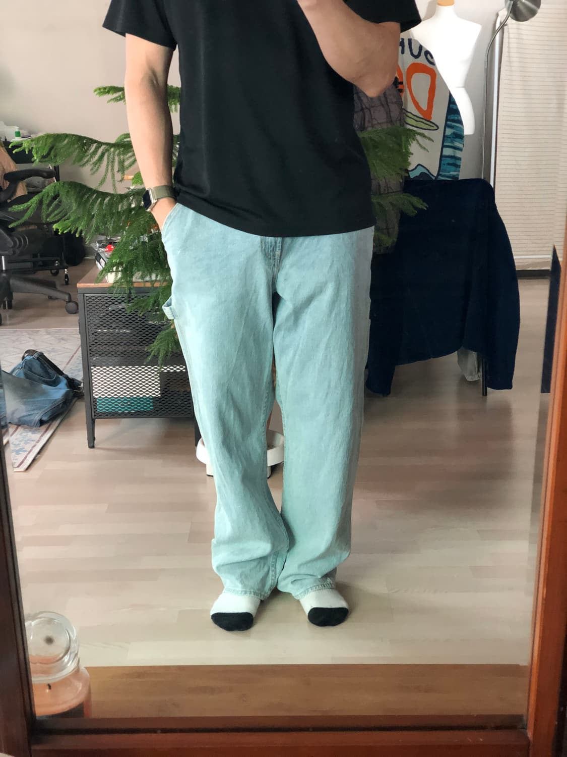 홀리스터 연청 데님 카펜터 데님 목수 바지 청바지 상품이미지3