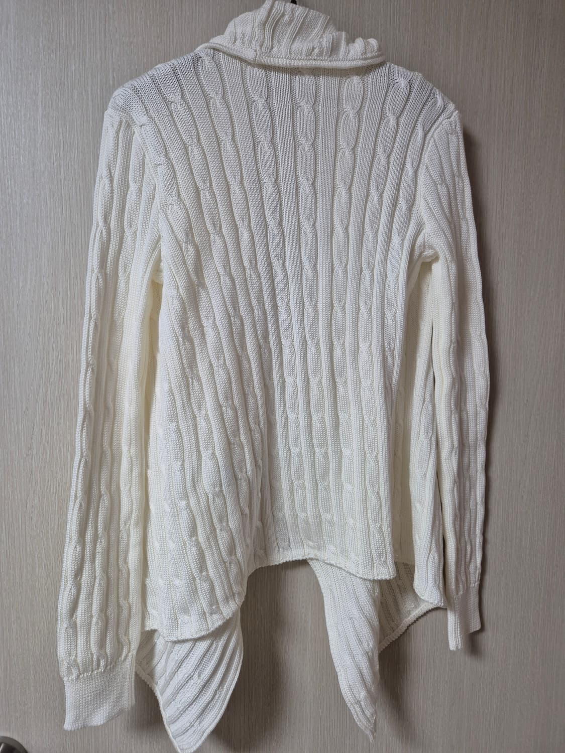 (미사용) 폴로 랄프로렌 케이블 니트 숄카라 가디건  S 상품이미지3