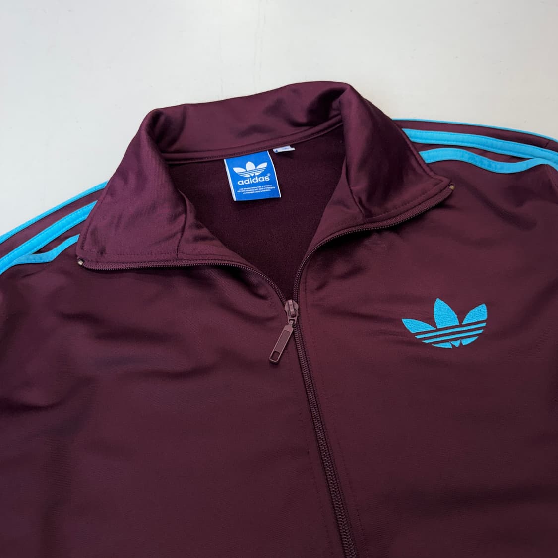 아디다스 파이어버드 버건디 하늘 트랙탑 져지 상품이미지3
