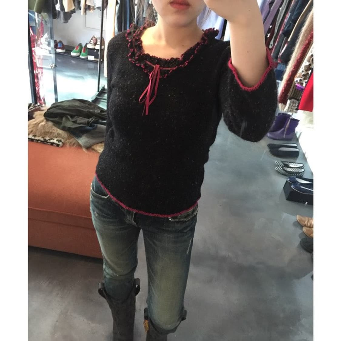 LEST ROSE   pink ribbon knit 상품이미지2