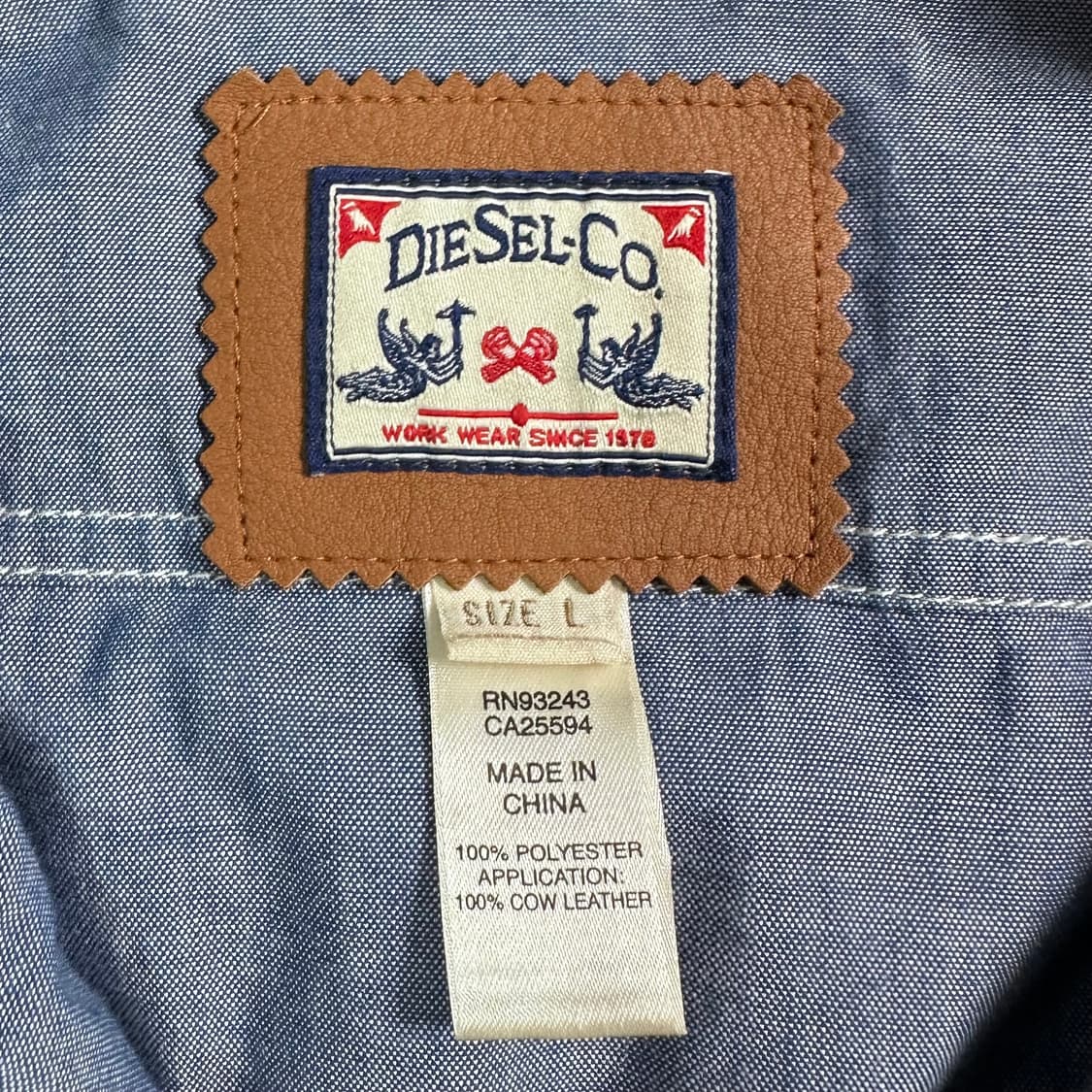 디젤 폴리쉘 데님 프린팅 하이넥 자켓  상품이미지8