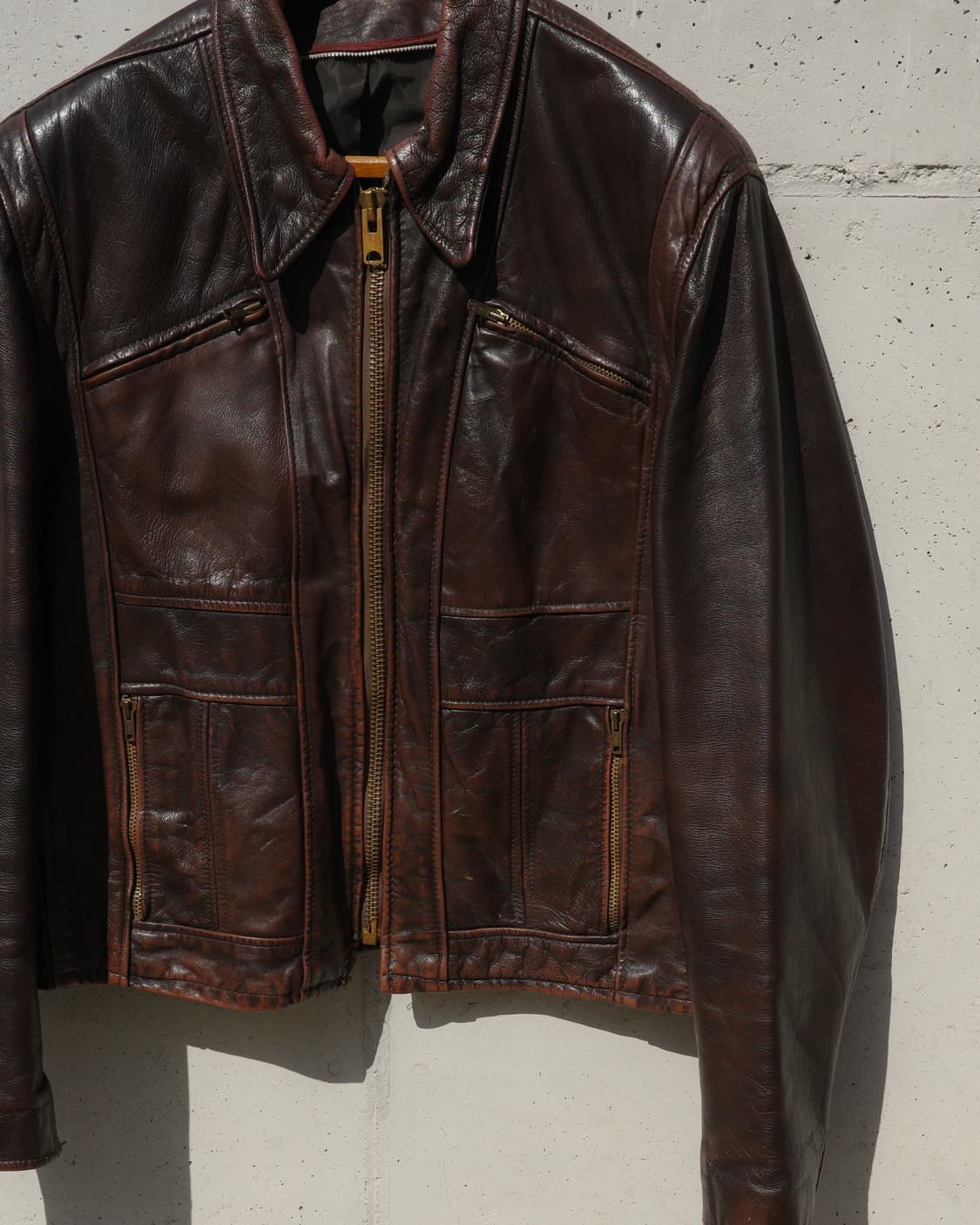 70s Lesco Leather 스포츠 모터사이클 자켓 상품이미지4