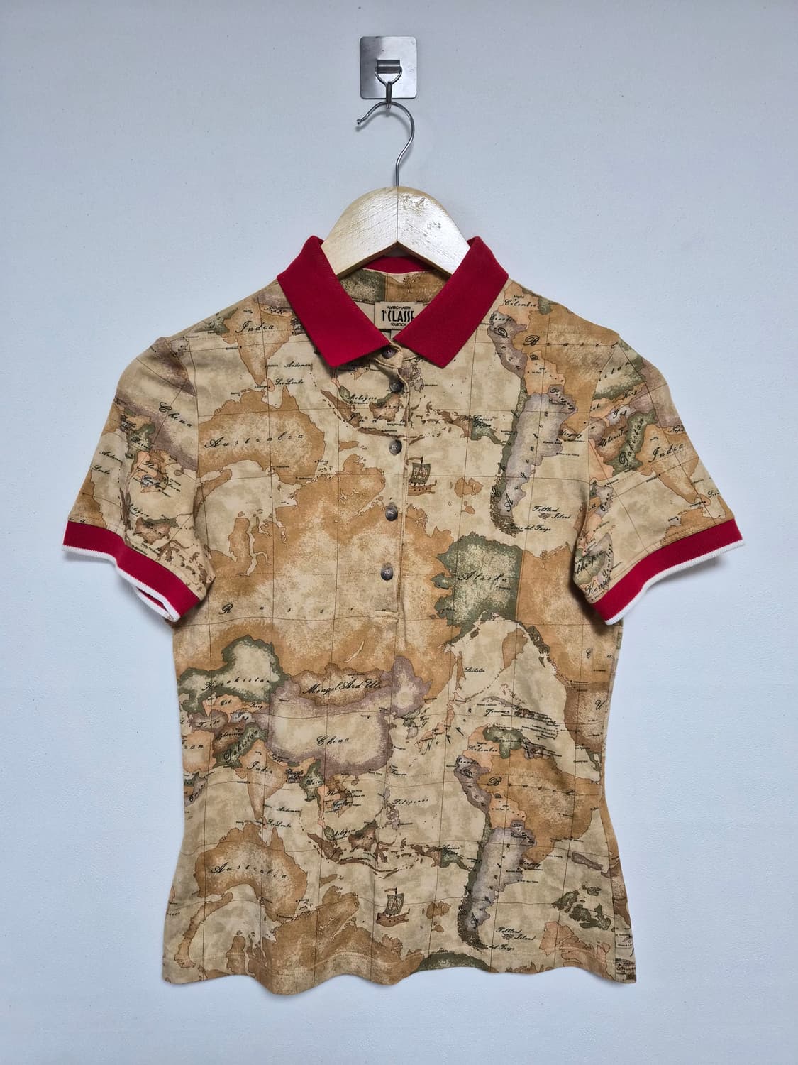 알비에로마티니 시그니쳐 지도 반팔 티셔츠 42사이즈 - T87 상품이미지1