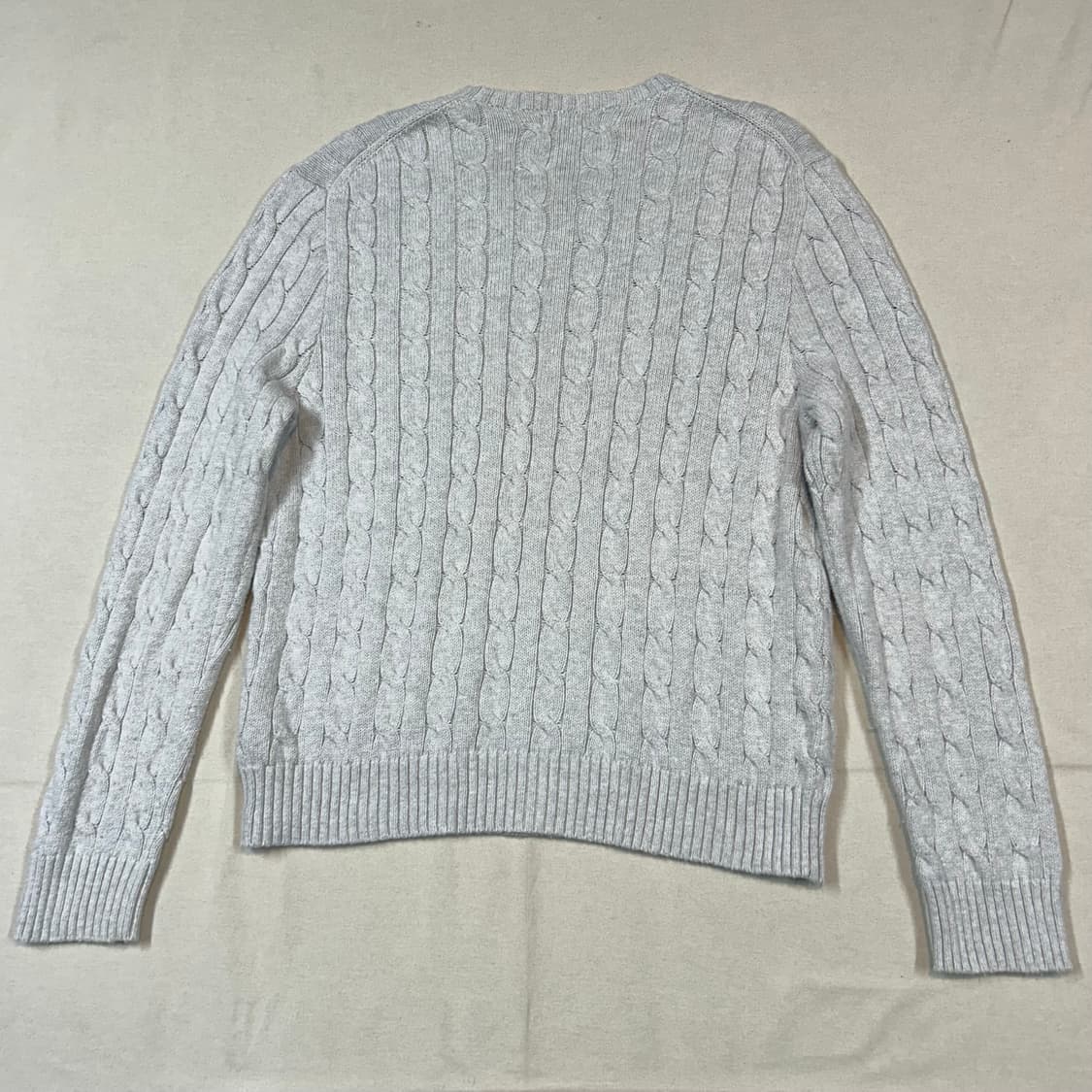 L) 폴로 랄프로렌 코튼 케이블 꽈배기 라운드넥 니트 상품이미지5