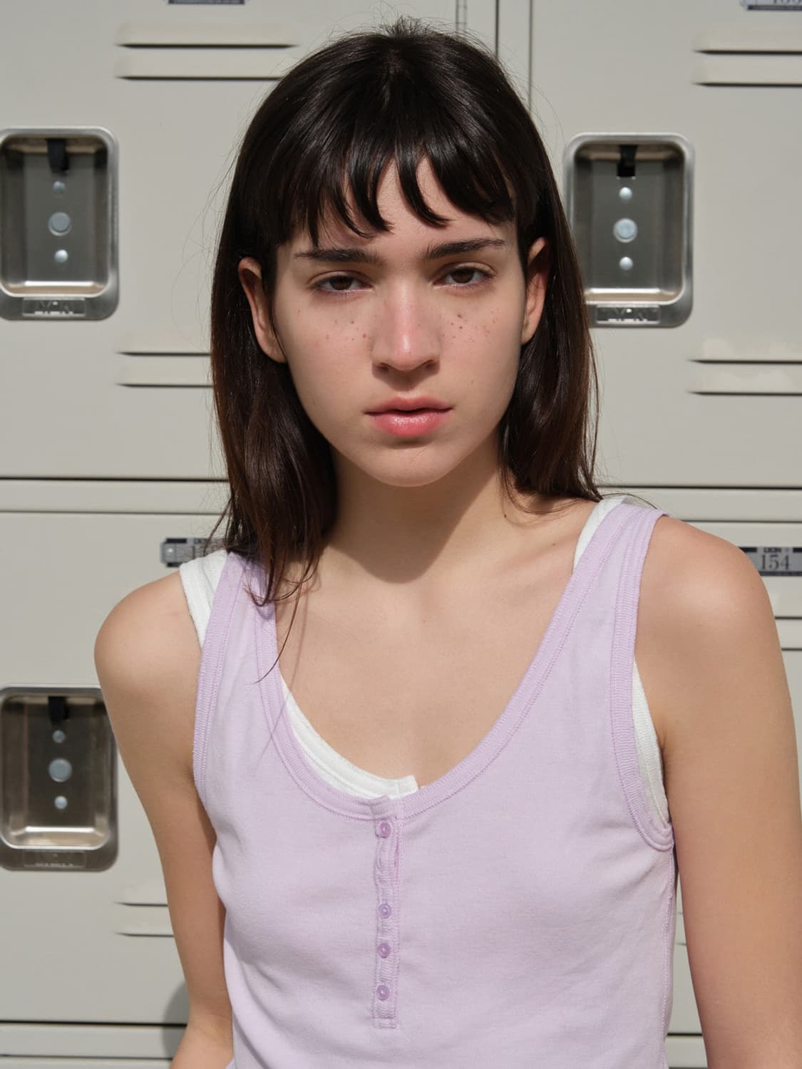 Sleeveless Henry Henley Tee (Light Pink) 상품이미지3