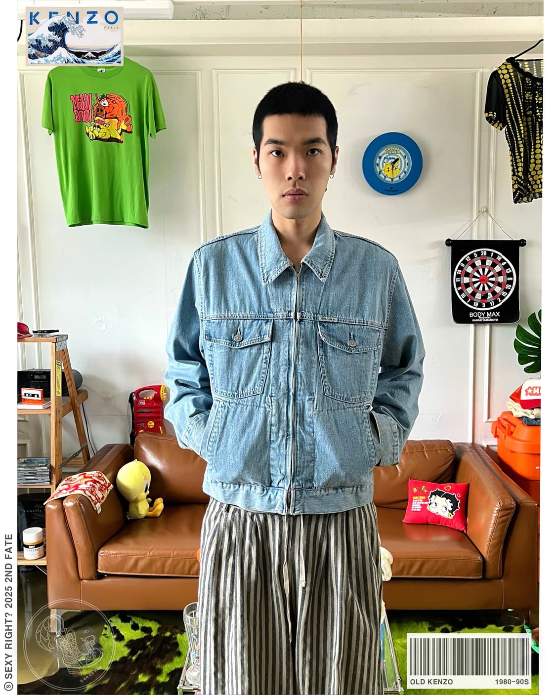 1980-90s Old KENZO Jeans Denim Trucker 상품이미지1