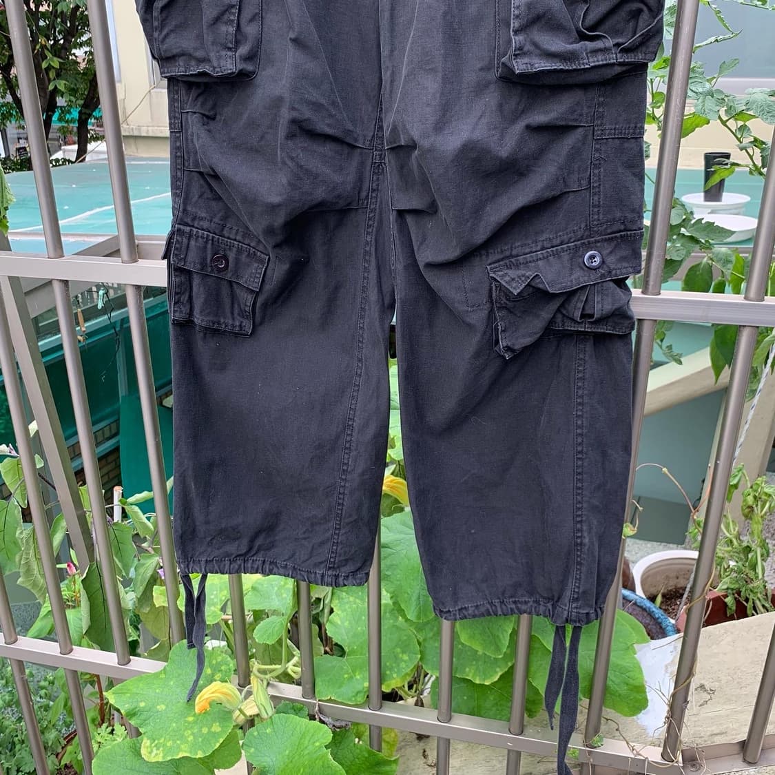 그런지 멀티포켓 카고팬츠 블랙 상품이미지3