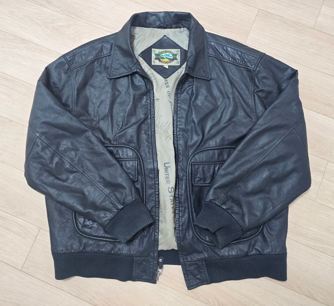 빈티지 Rock Creek Leather A-2 봄버 레더자켓 블랙 XL 상품이미지1