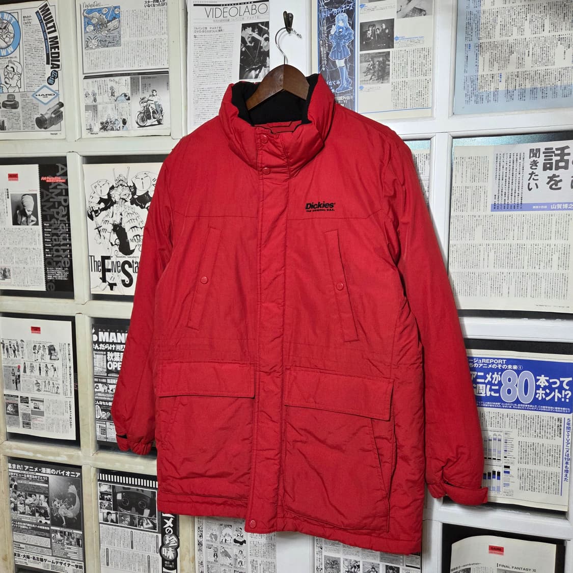 디키즈 레드 미디 패딩  상품이미지1