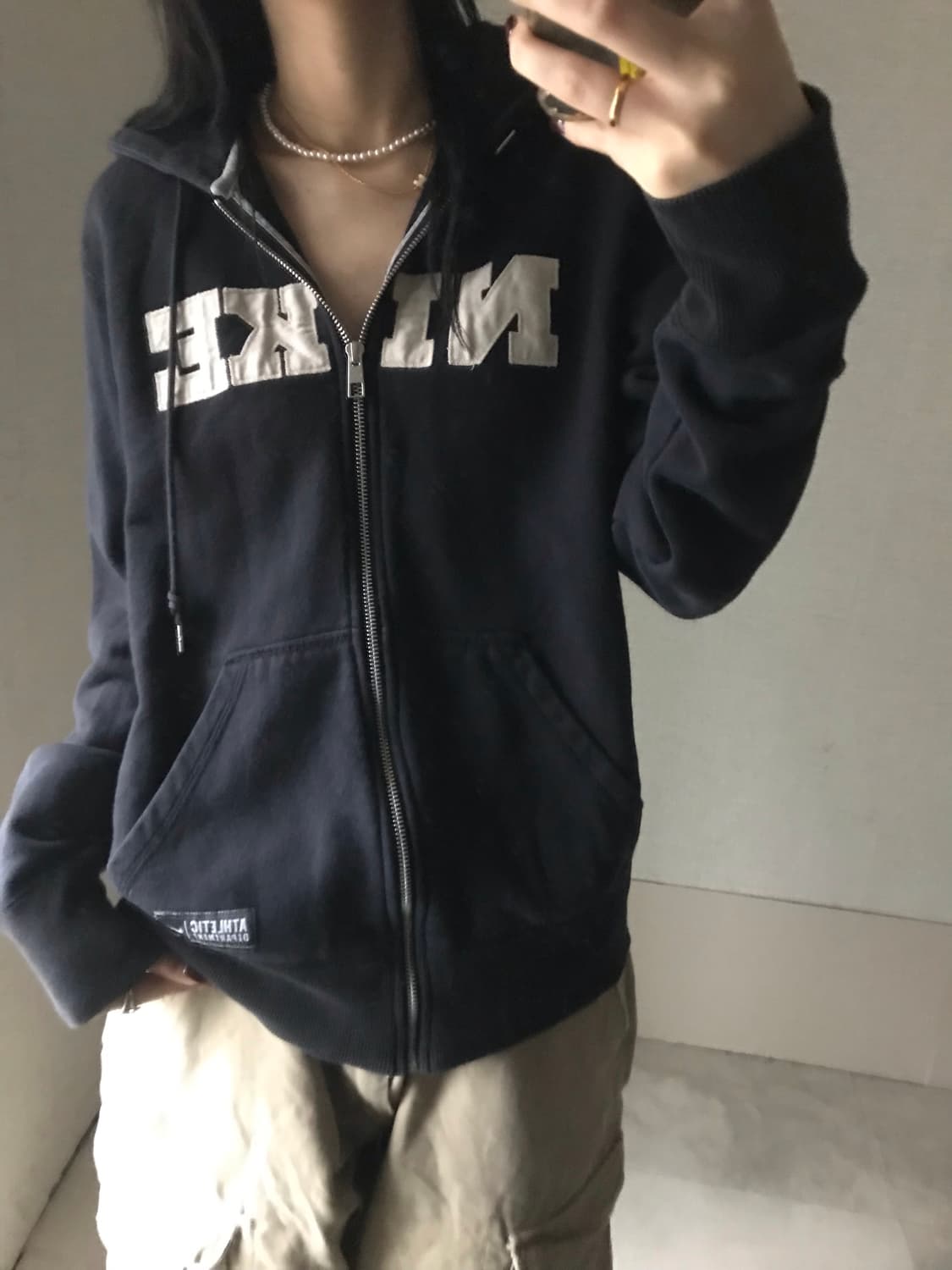 나이키 블랙 빅로고 후드집업 상품이미지2