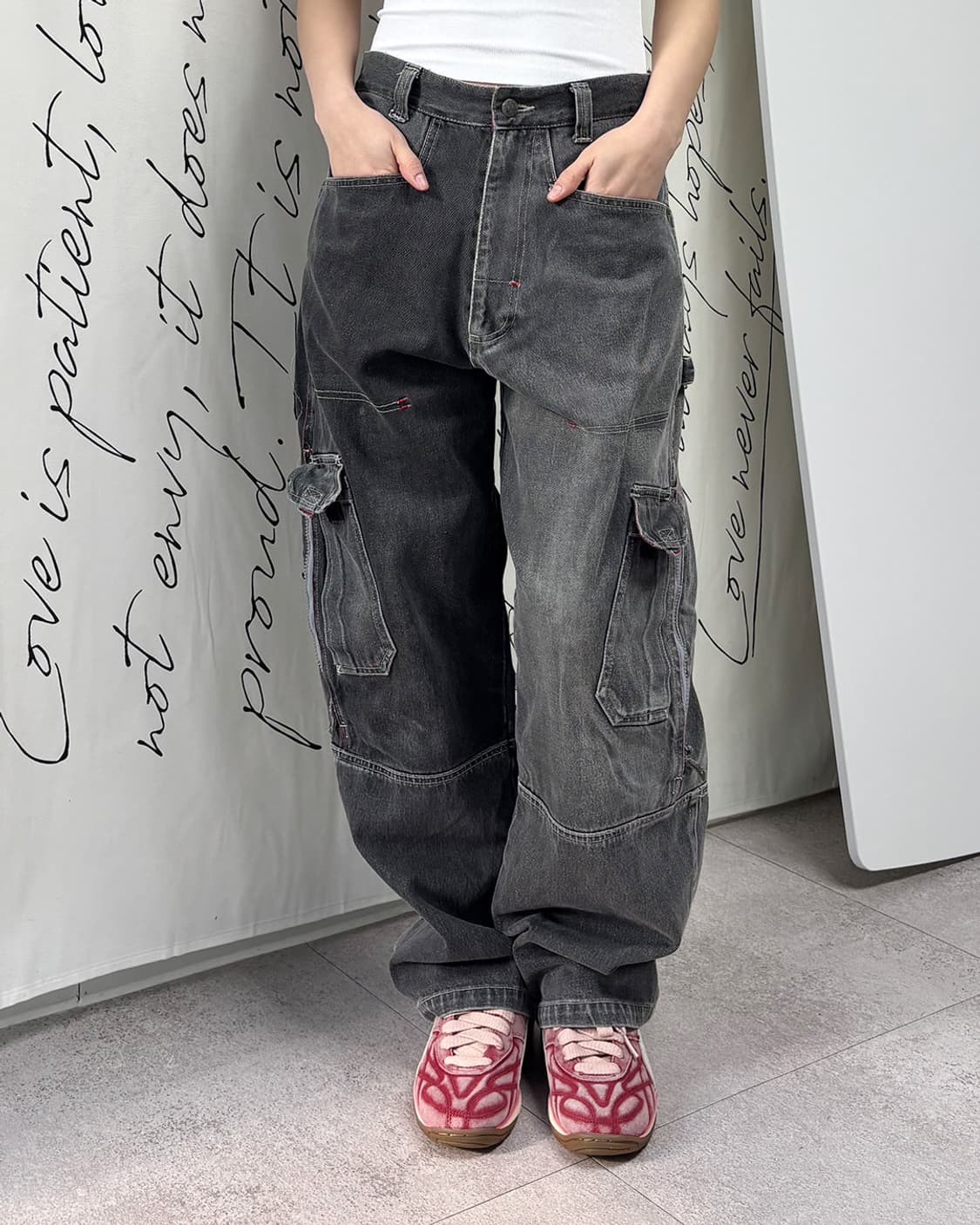 HOBO old-school cargo black denim pants 상품이미지1