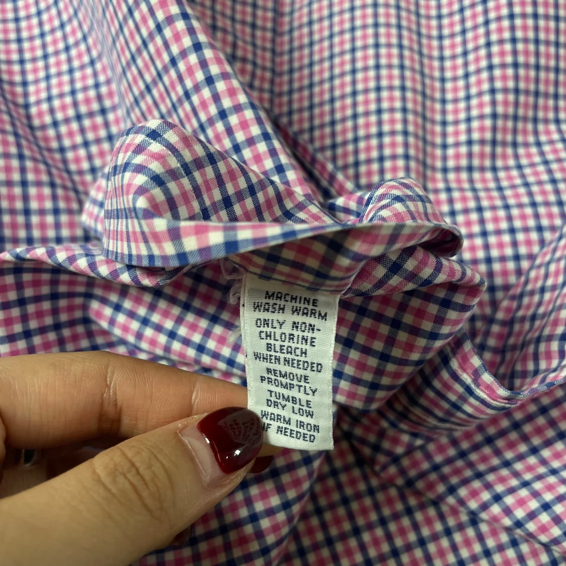  폴로랄프로렌 핑크네이비 체크 긴팔 셔츠 클래식핏 L  상품이미지5