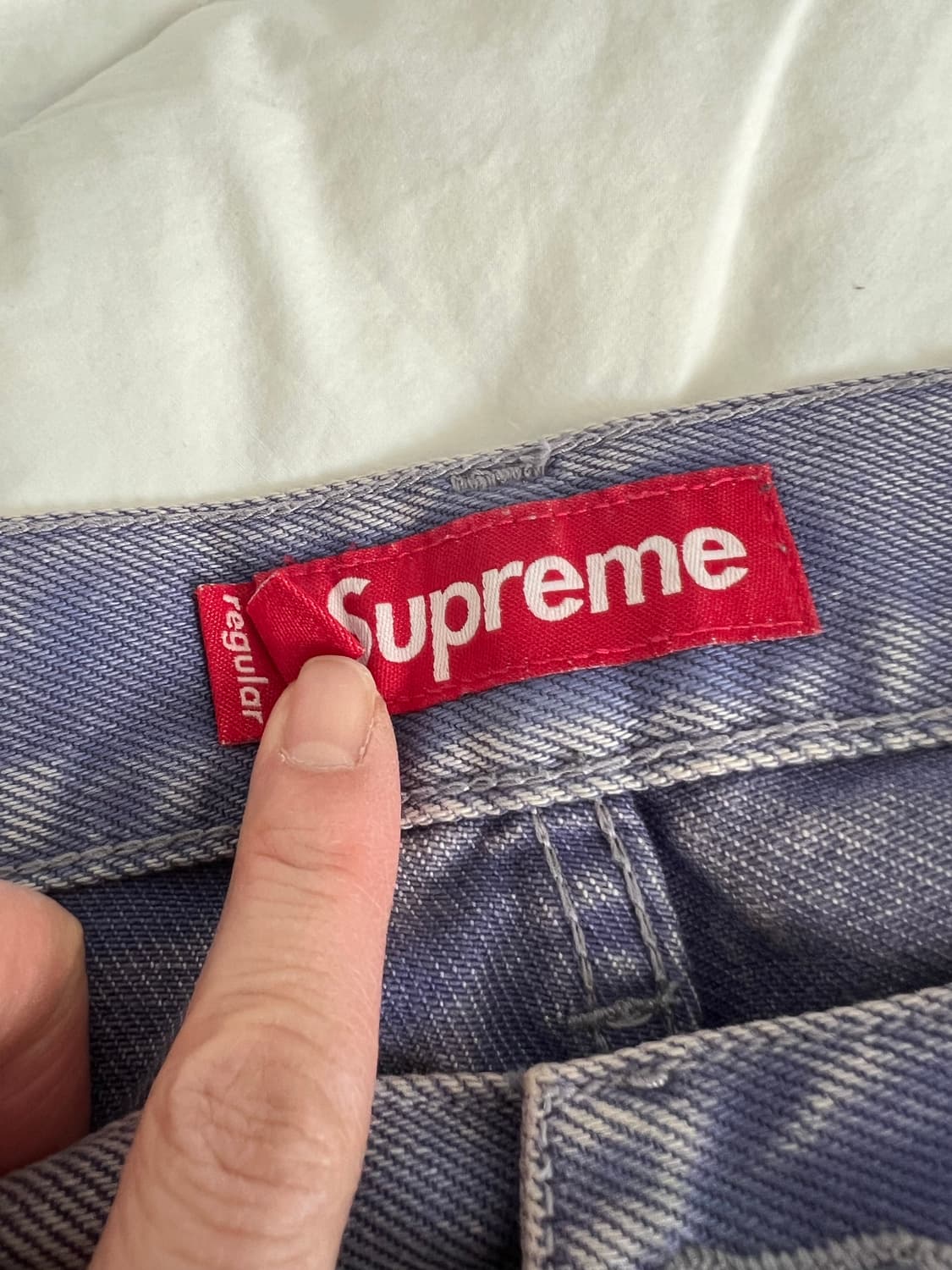 (정품)슈프림 퍼플 워싱 데님 팬츠 상품이미지4