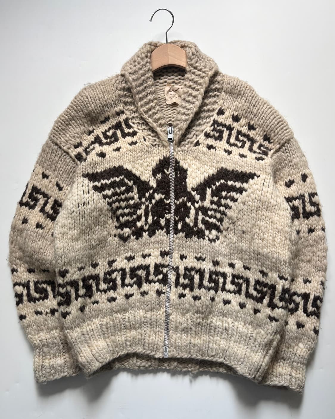 COWICHAN INDIAN 코위찬 핸드니트집업 상품이미지1