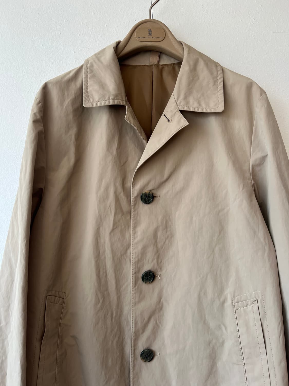 커스텀멜로우 남성 베이지 맥코트 간절기싱글코트 상품이미지1