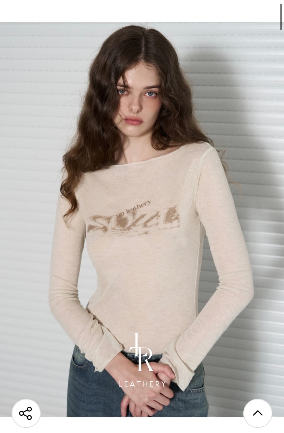 (M) 레더리 루즈핏 보트넥 롱슬리브 OATMEAL 판매 상품이미지1