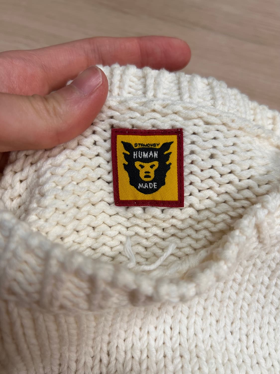 Human Made 휴먼메이드 니트 스웨터 래빗 아이보리s 상품이미지4